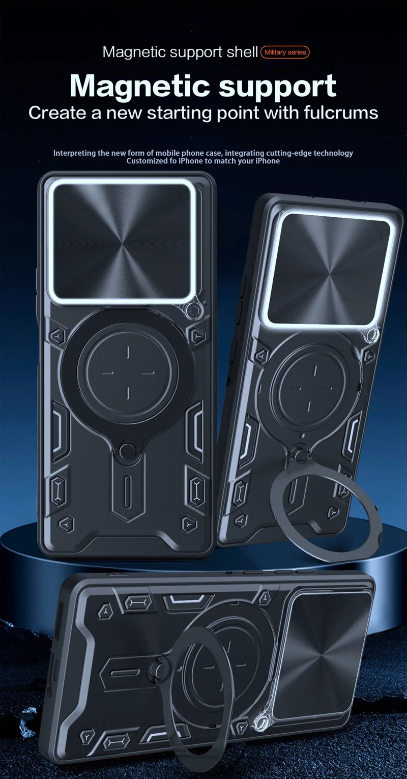 For Motorola Moto Edge 60 Pro 5G Case Shockproof Armor Cover For Moto Edge60 Pro Magnetic Holder Ring Stand Lens Protect Funda