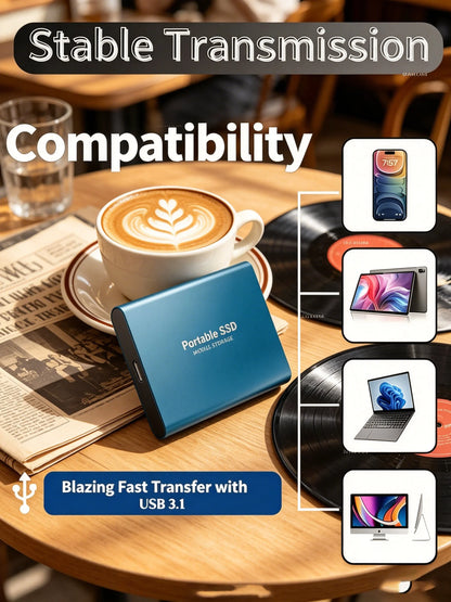 2.5" HDD Generic External Hard Disk High Speed Solid State Drive USB3.2 Data Storage For PC/Laptop