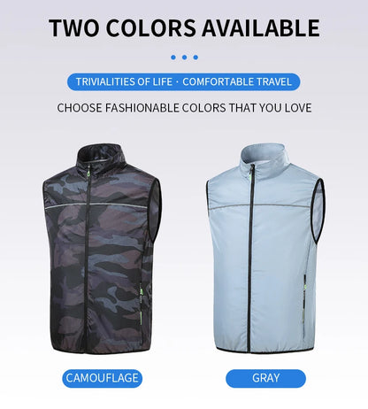 Summer Air-Conditioning Workwear with Fan Cooling, Outdoor Temperature-Reducing Breathable Vest with 4 Fans and Super Large Airf