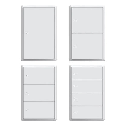Manhot Matter WiFi Smart Wall Light Switch 1 2 3 4 Gangs with Neutral Wire Push  Physical Light Switches work with Homekit App