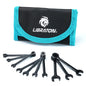 LIBRATON 20-częściowy zestaw kluczy nasadowych metrycznych 4-11 mm i calowych 5/32"-7/16", dwustronnych (płaskie i oczkowe), stal węglowa, lekki futerał organizacyjny
