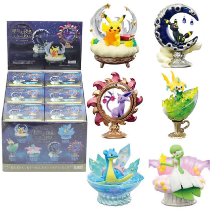 Pokm Starry Sky And Stained Glass Pikachu Mystery Box Eevee Blind Box Anime Figures Snorlax Surprise Gift Colletions Toy