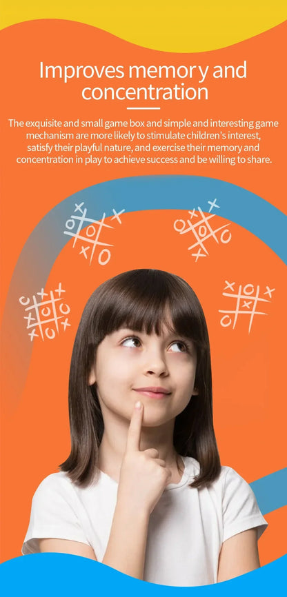 3 in 1 Tic Tac Toe Board Game Children Electronic Toy Gifts Crosses Game Memory Training Portable Travel Games for Kids Adult