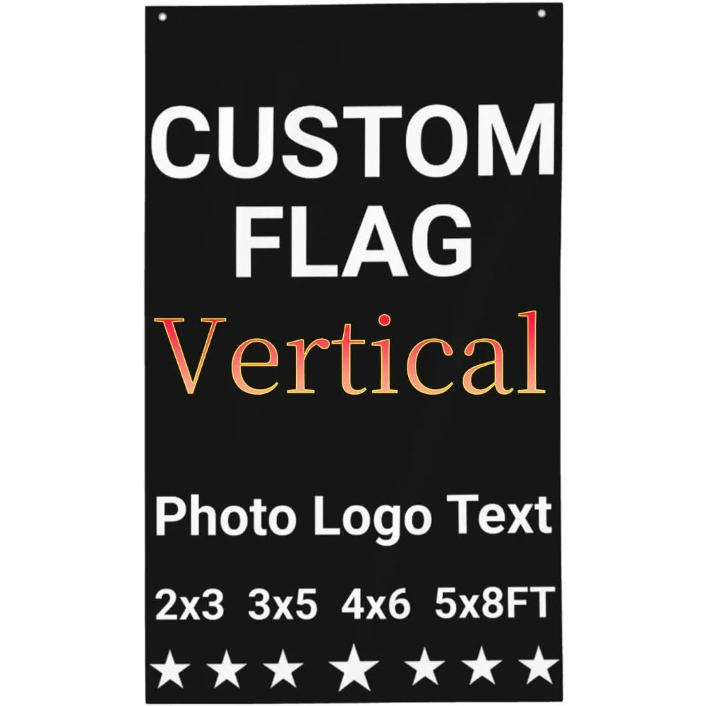 Custom Vertical  Flag Add Your Photo Logo Text. Custom Flags Banner Tapestry For Indoor Outdoor Room Wall Decoration Gifts