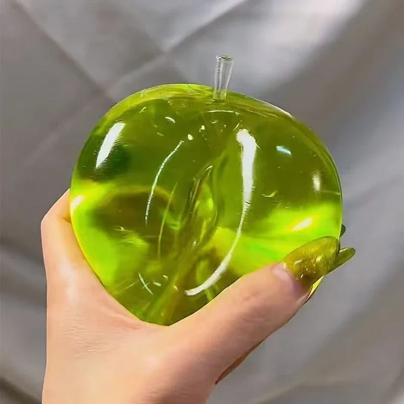 HOT Squishy Green Apple Stress Ball Soft Fidget Sensory Toy for ADHD Autism Slow Rebound Squeeze Toy Adults Kids Christmas HOT-