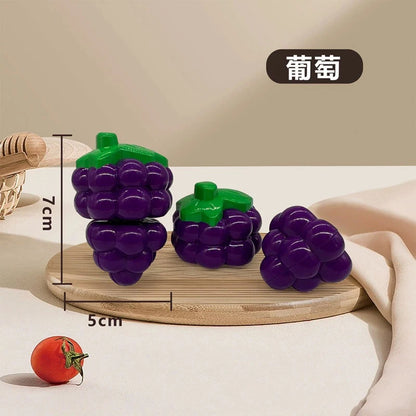 Montessori Simulation Chechele Ingredients Vegetables Fruits Dessert Bread Educational Toy Play House Decompress Educational Toy