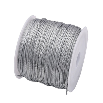 50Yards 0.8mm Nylonowy Sznurek Rzemieślniczy Do Produkcji Biżuterii Koraliki Pleciony Nylonowy Satynowy Sznurek Do Bransoletek Ogon Szczura Ozdoba Chiński Węzeł