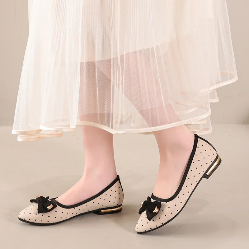 Spring / Autumn Elegant  Butterflly Low Heel Casual Shoes Fashionable Best Selling New Comfortable and Lightweight Women's Shoes