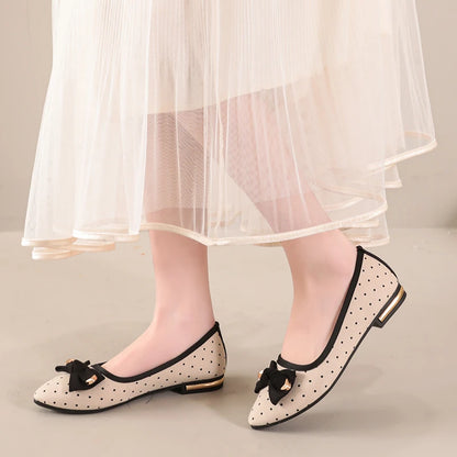 Spring / Autumn Elegant  Butterflly Low Heel Casual Shoes Fashionable Best Selling New Comfortable and Lightweight Women's Shoes