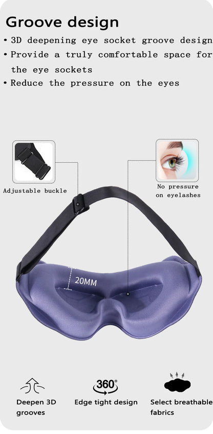 3D Sleeping Mask Block Out Light Sleep Mask For Eyes Soft Sleeping Aid Eye Mask for Travel Eyeshade Night Breathable Slaapmasker