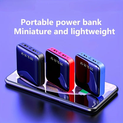 30000mAh Mini Power Bank Fast Charging Large Capacity Portable Power Bank 4 in 1 Cable for Xiaomi iPhone Samsung Huawei 2025 New
