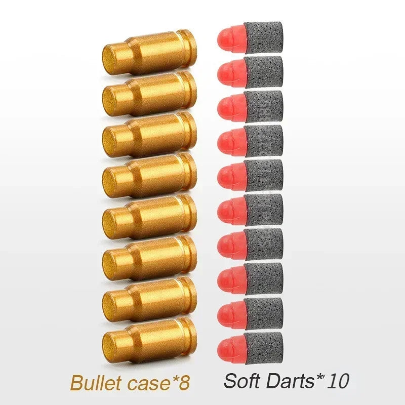 Newest 18 Shell Ejecting Pistol Soft Bullet Toy Gun Children Armas Shoot Outdoor Game Boys Gift