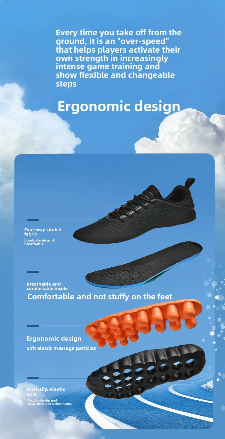 ClaWave Men Women Running Shoes Massage Particles Supercritical Cushioning Breathable Knit Sports Sneakers Non-slip Walking Shoe