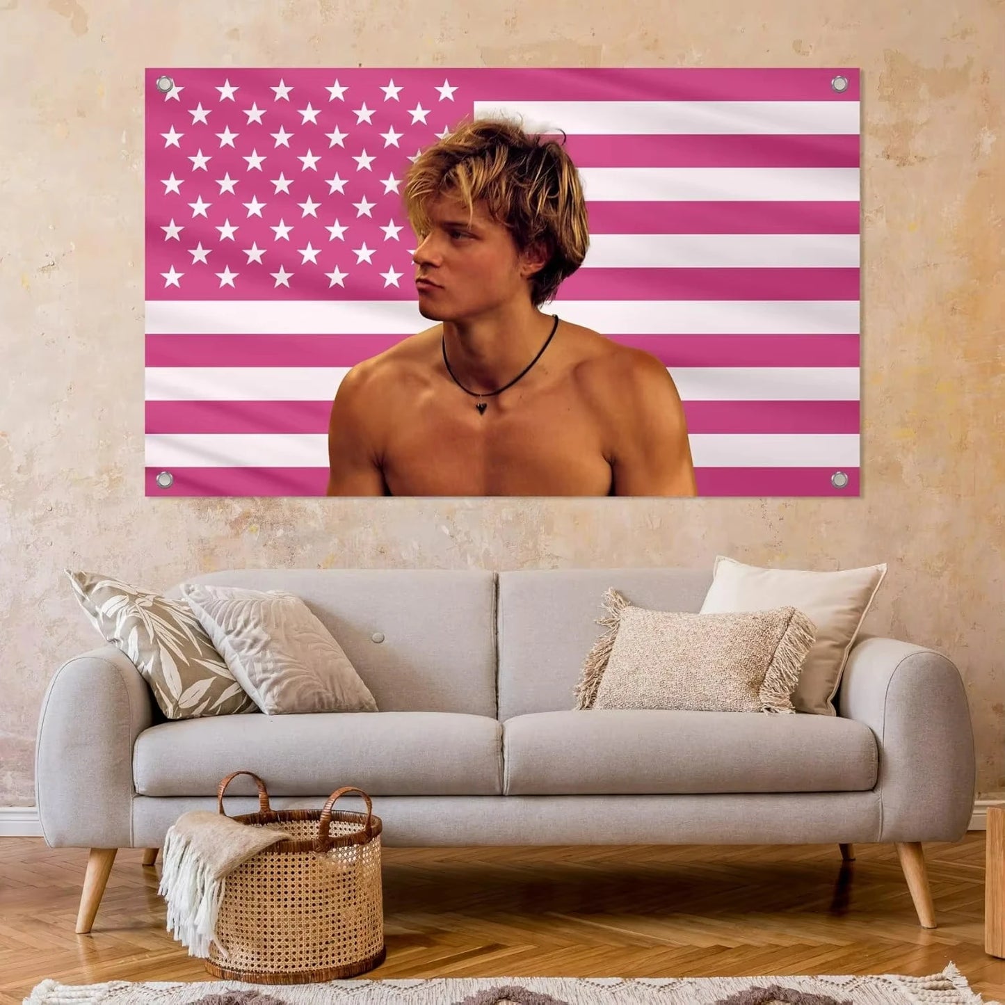 JJ Maybank Flag Wall Tapestry Aesthetic Art Poster Hanging Banner for Dorm Bedroom Living Room Office Party Decor