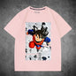 2026 Summer Dragon Ball Oversized T-shirt High Quality  Cotton Goku Manga Panel Print Unisex Retro Casual Tee for Adults Kids