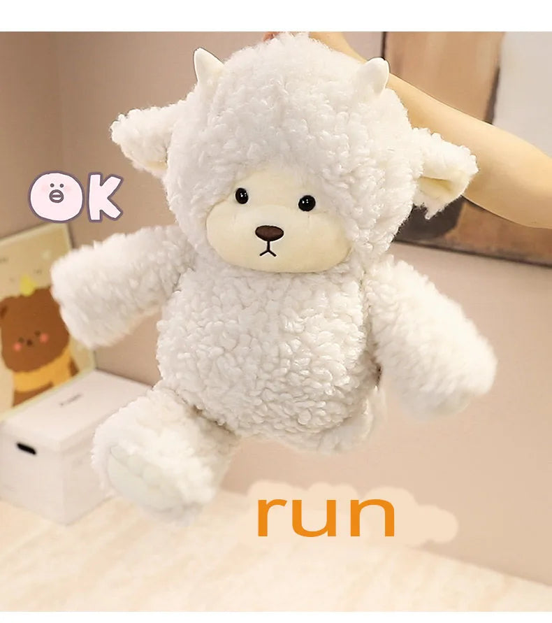 Super Soft 50cm Animal Plush Hand Puppet Set Bunny Sheep Sloth Panda Leopard Shake to Run Limbs Cute Stuffed Toy for Kids Gifts
