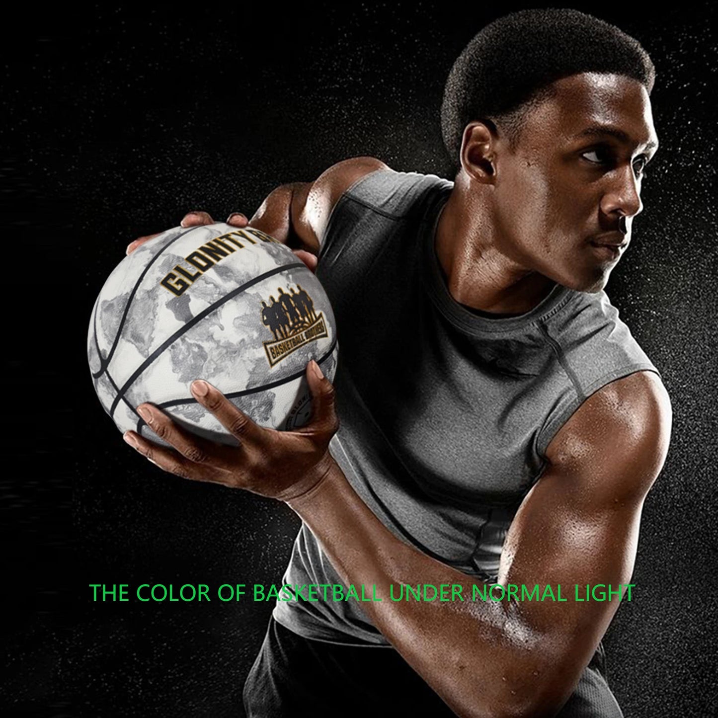 Glowing Basketball Adult Youth Men Official Size 5/6/7 Non-slip Outdoor&Indoor Night Use Durable Luminous Basketball Ball Green