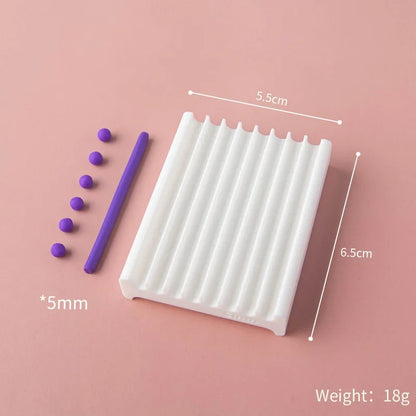 2-in-1 Rubbing Strip Soft Ball Mold Pottery Hand Rolling Shaping Maker for Clay Bead DIY Jewelry Earring Handmade Craft Supplies