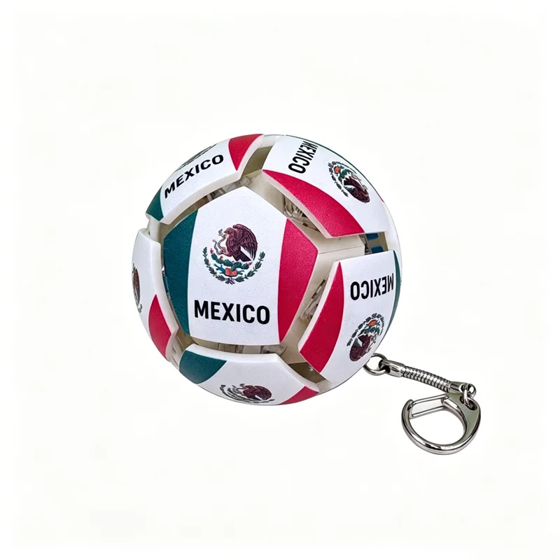 USA Mexico Canada All Country Flag Football Keychain Fidget Stress Ball Squishy Decompression Toy Anxiety Relief Fan Souvenir