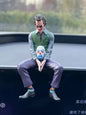 10cm Roof Decoration Joker Heath Ledger Sitting Posture Figures Car Doll Tail And Roof Pendant Model Statue Collectable Toys