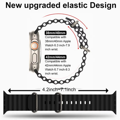 Ocean Strap for apple watch Band 44mm 40mm 45mm 41mm 49mm 46mm silicone correas bracelet iWatch series 7 5 6 3 se 8 Ultra 2 9 10