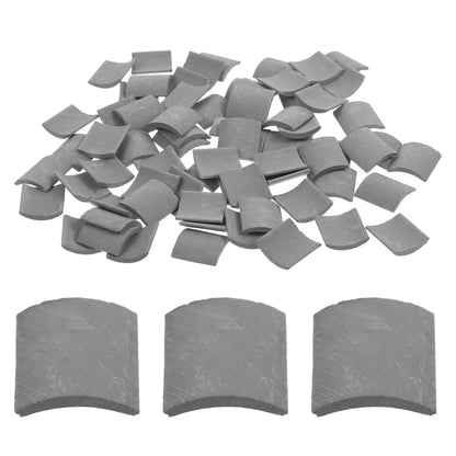 70pcs Mini Roof Tiles Miniature Simulated Roof Tiles Models Pottery Clay Roof Tiles DIY Miniature House Props 1.7x1.6cm