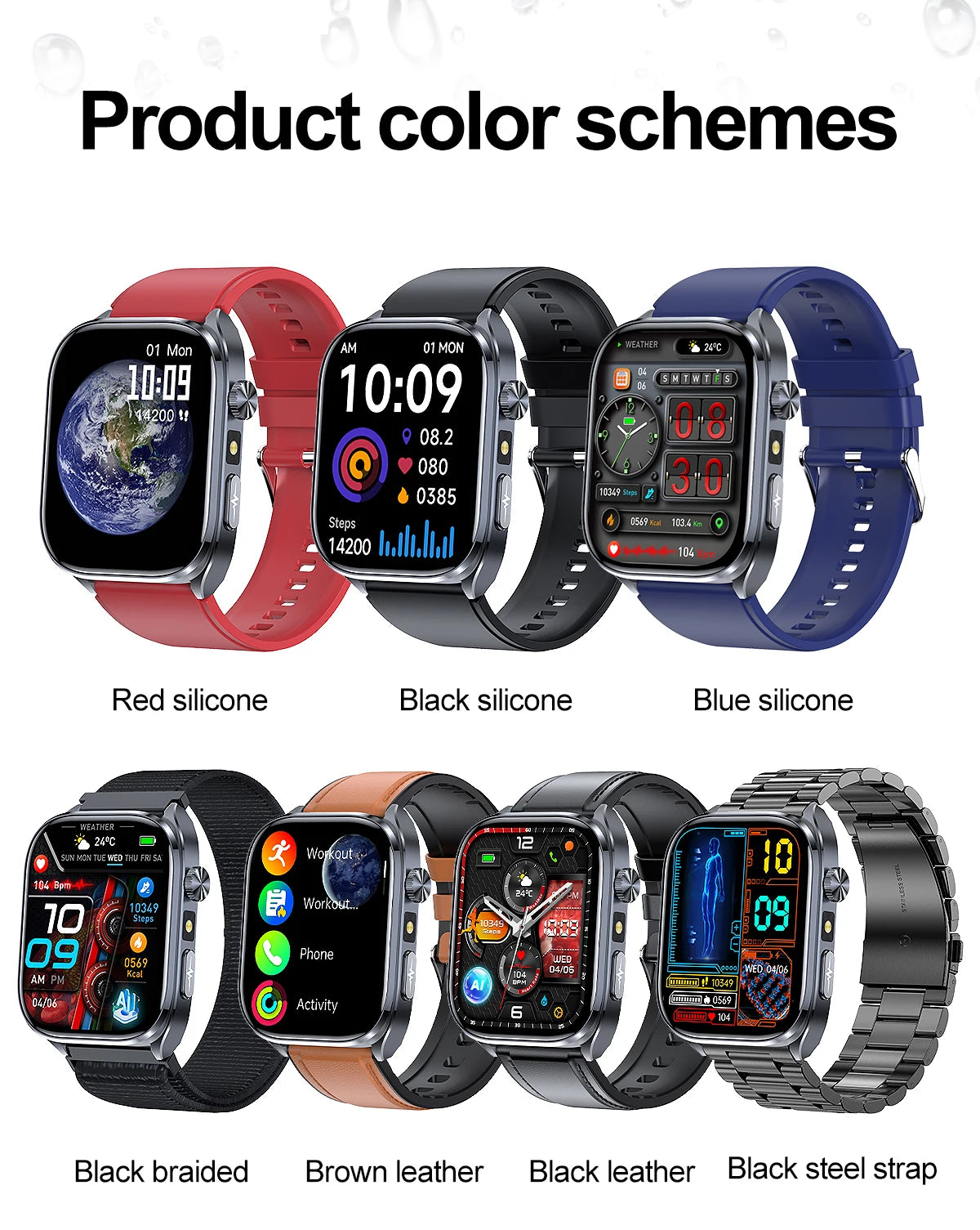 2026 New Non-Invasive Laser Treatment Three High Smart Watch  ECG+PPG Blood Fat Uric Acid Health Diagnosis Smart Watches For Man