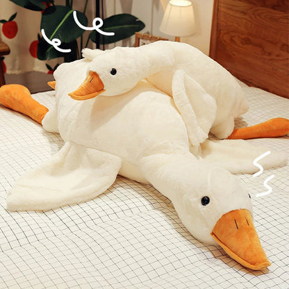 50-190cm Cute Big Duck Goose Plush Toy Kawaii Huge Duck Sleeping Pillow Cushion Soft Stuffed Animal Doll Kid Toy Gift