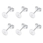 50pcs/Bag 925 Silver Stainless Steel Earring Studs Blank Post Base Pins With Earring Plug Findings Ear Back For Jewelry Making