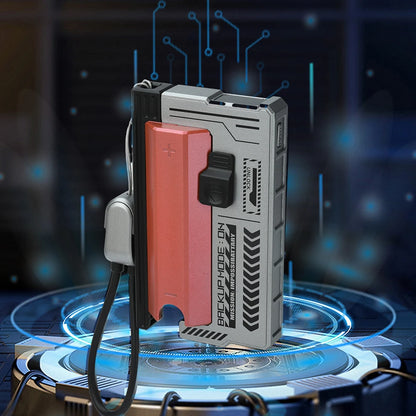 1 Section Welding Free 21700 Mobile Power Case PD 20W Fast Charging Built-In Cable Detachable Power Bank DIY Battery Box