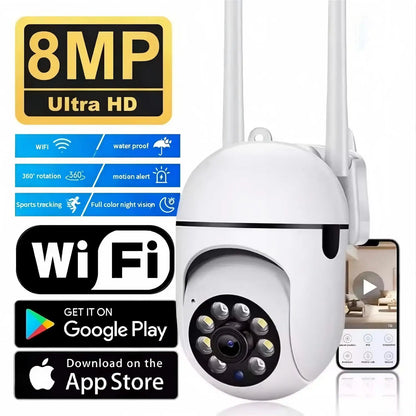 v360 pro WiFI IP Smart Camera 8MP HD Color Night Vision Wireless Home Security Camera 2-Way Sound And Motion Push Notification