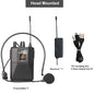 Wireless Lavalier Microphon Headset Mic with Transmitter Receiver LED Display Bodypack Transmitter for Teaching Live Performance