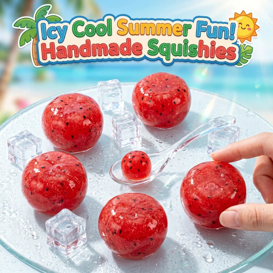Handmade Watermelon Slushy Squishy Toy Soft Slow Rebound Stress Relief Squeeze Toy Realistic Fruit Simulation Model Adult Gift