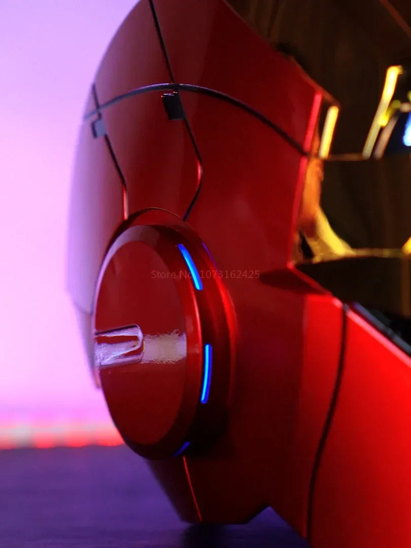 New AutoKing 1/1 Mk5 Iron Man Helmet Cosplay Voice Control Eyes with Light Model Toys for Adult Electric Wearable Christmas Gift