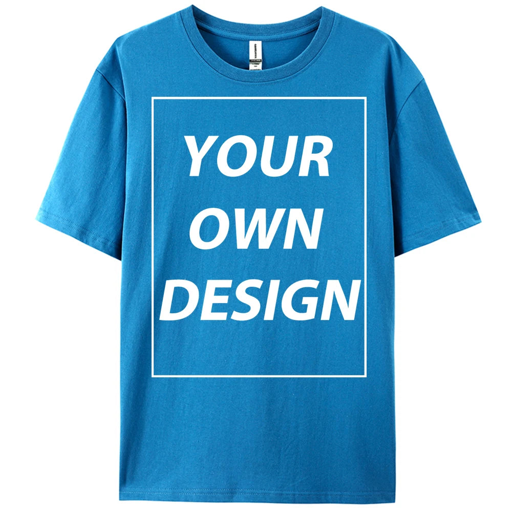 Personalized Custom Print Summer Y2K Team T-Shirt Cotton Casual Loose Short Sleeve Basics Fashion Tee Work Breathable Streetwear