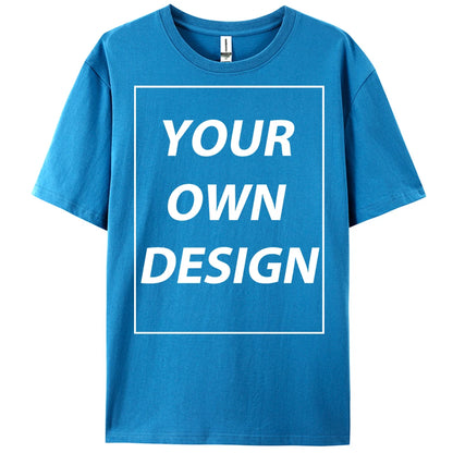 Personalized Custom Print Summer Y2K Team T-Shirt Cotton Casual Loose Short Sleeve Basics Fashion Tee Work Breathable Streetwear