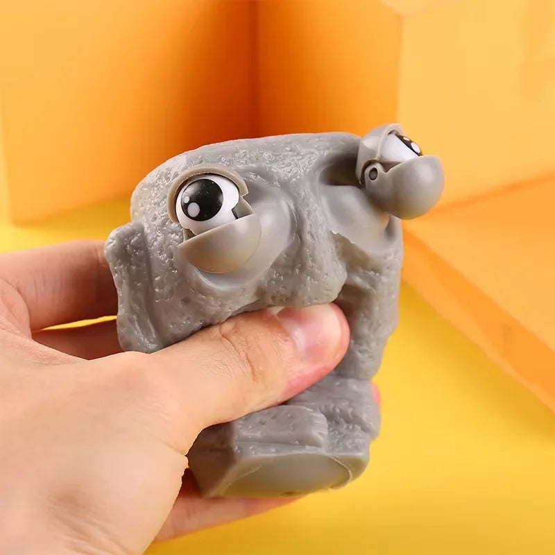 Stone Man Releases Stress Toy Eye Popping Slow Rebound Soft Squeeze Sensory Fidget Toy for Kids Funny Stuff Adult Teen Gifts