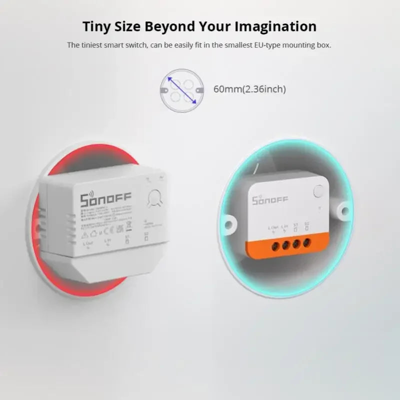 SONOFF ZBMINI-L2/ZBMINIR2 Zigbee DIY Smart Switch Module No Neutral Wire Require 2 Way Control Home Automation For Alexa eWelink