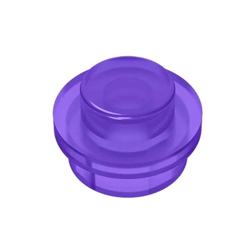 100PCS PLATE 1X1 ROUND Compatible With 4073 Round & Angles MOC Self-Locking Bricks Building Blocks Toys Accessories