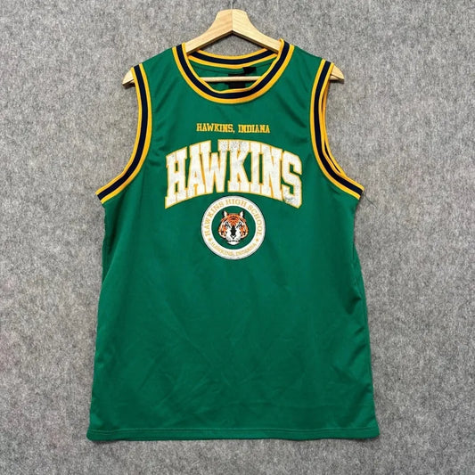 Hawkins Indiana High School Basketball Shirt Men's Tiger Fashion Tank Top