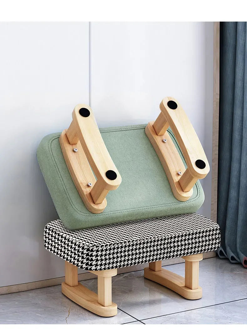 Creative Small Wood Chair Household Shoe Changing Stool Ins Sofa Living Room Foot Rest Stool Tea Table Children Bathroom Footsto