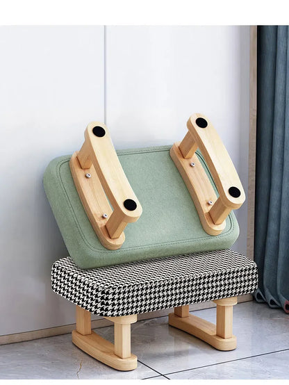 Creative Small Wood Chair Household Shoe Changing Stool Ins Sofa Living Room Foot Rest Stool Tea Table Children Bathroom Footsto