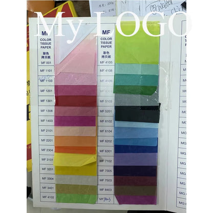 500Pcs/Lot Eco Friendly Color Tissue Paper Custom Logo Branded For Clothing T Shirt Gift Wrapping Packagingr