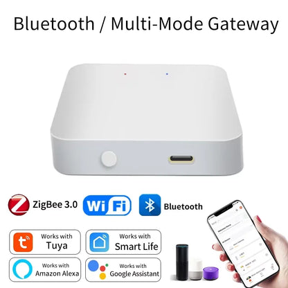Bluetooth/ZigBee Tuya Smart Multi Mode Gateway WiFi Hub Bridge Smart Home Control Smart Life APP Voice Control Alexa Google Home