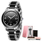 LIGE Brand SUNKTA Fashion Casual Woman Watch Ceramic Simple Bracelet Quartz Ladies Watches Date Waterproof Women's Wristwatches