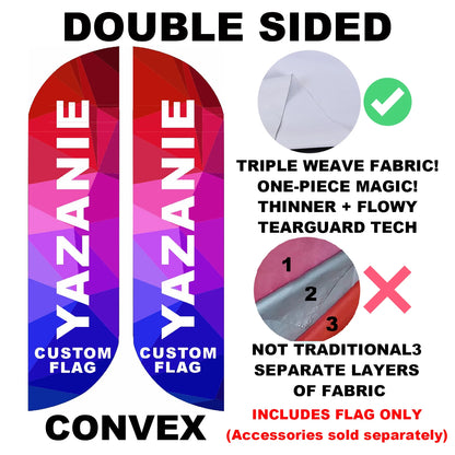 Single or Double Sided Custom Beach Feather Flag Advertising Swooper Teardrop Flag for Outdoor Business and Events Promotion