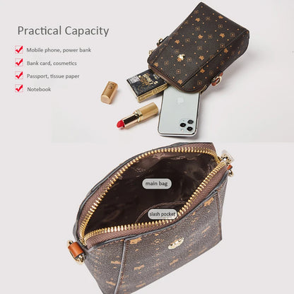 FOXER Leather Fashion Women Shoulder Bag PVC Leather Female Crossbody Bag Luxury Travel Daily Ladies Cellpone Bag Purse
