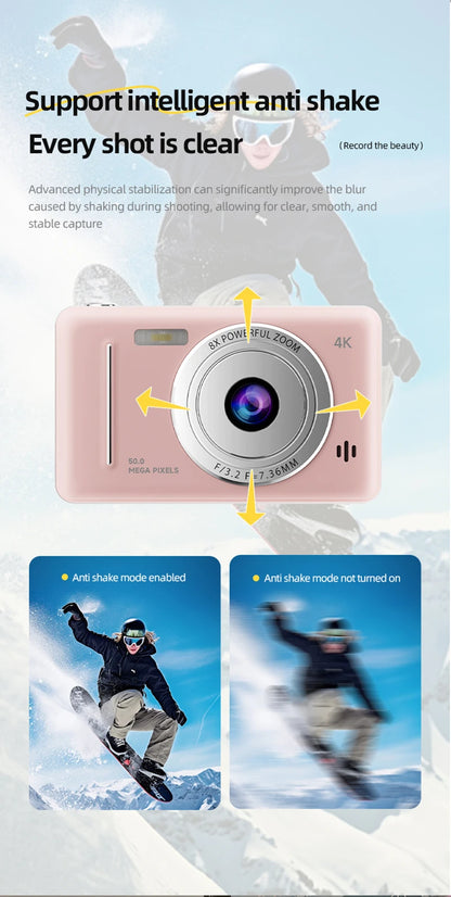 Xiaomi Retro 4K CCD Camera 50MP Auto Focus Dual Flash 8x Zoom Portable Student Vlog Camera for Beginners Travel Gift Photography