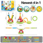 Musical Jump Sports Toys Multifunction Toss Ring Game Toy and Shooting Launcher for Kids Fitness Training Home Outdoor Game