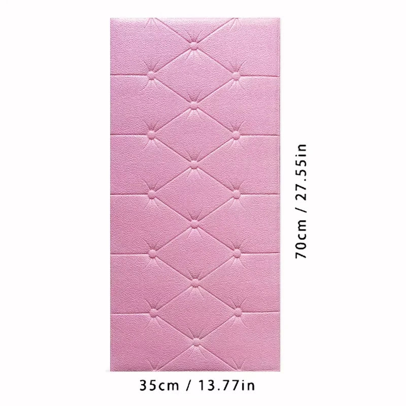 Self adhesive anti-collision soft foam pad 3D tatami thick wall sticker wallpaper for children's bedroom living room wall pad